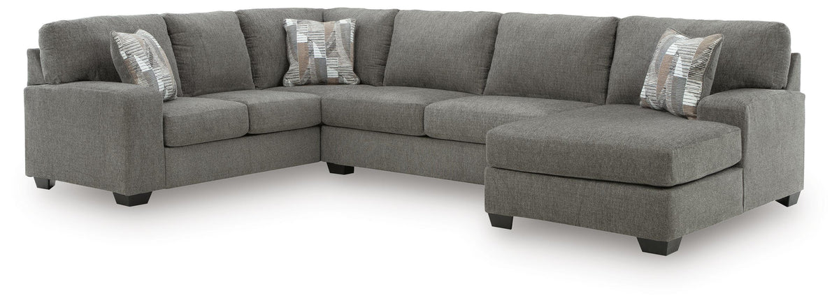 Newellen 3-Piece Sleeper Sectional with Chaise Chenille