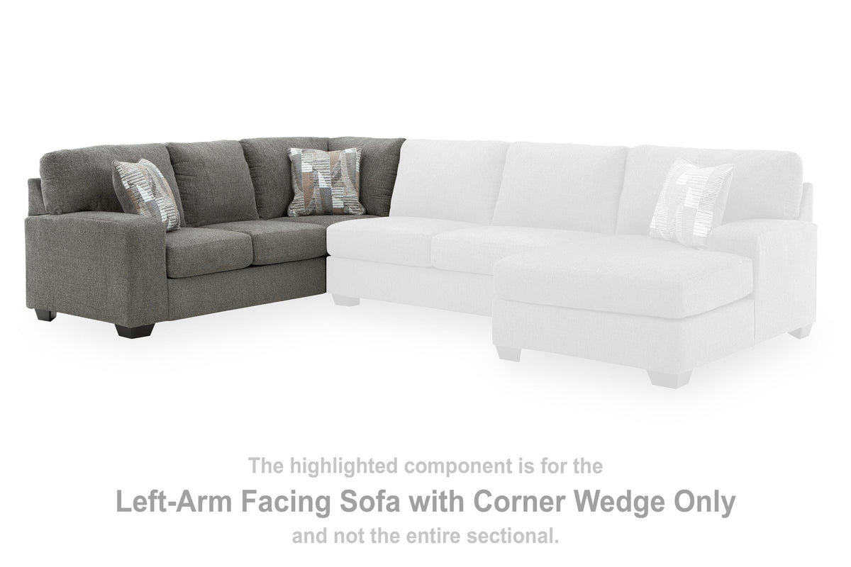 Newellen LAF Sofa w/Corner Wedge Chenille