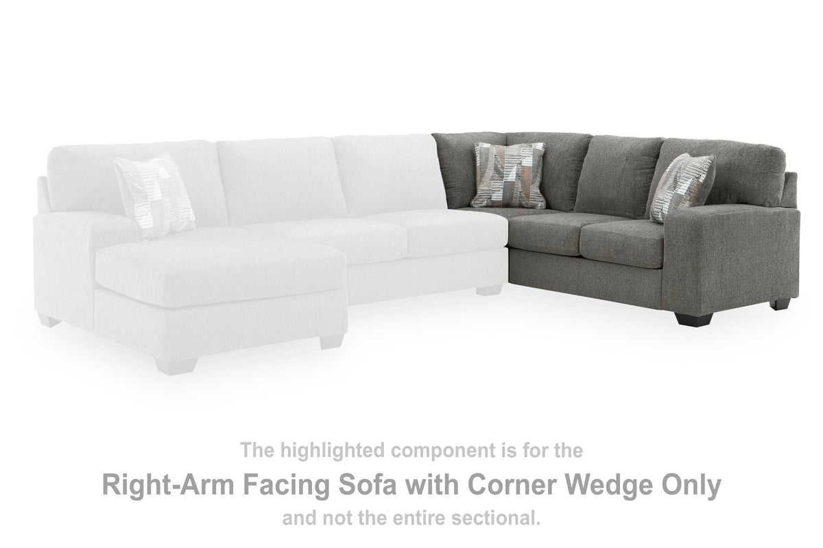 Newellen RAF Sofa w/Corner Wedge Chenille