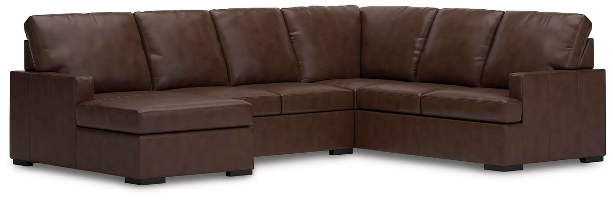McDowlan 3-Piece Sectional with Chaise Leather