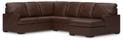 McDowlan 3-Piece Sectional with Chaise Leather