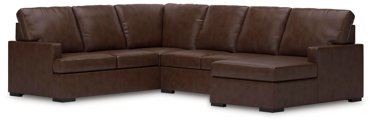 McDowlan 3-Piece Sectional with Chaise Leather