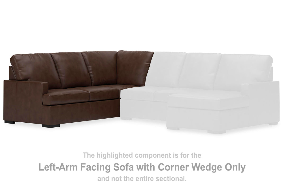 McDowlan LAF Sofa w/Corner Wedge Leather
