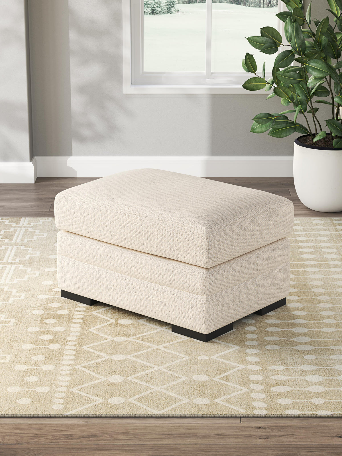 Lango Ottoman Next-Gen Nuvella™ Performance Fabric Chenille