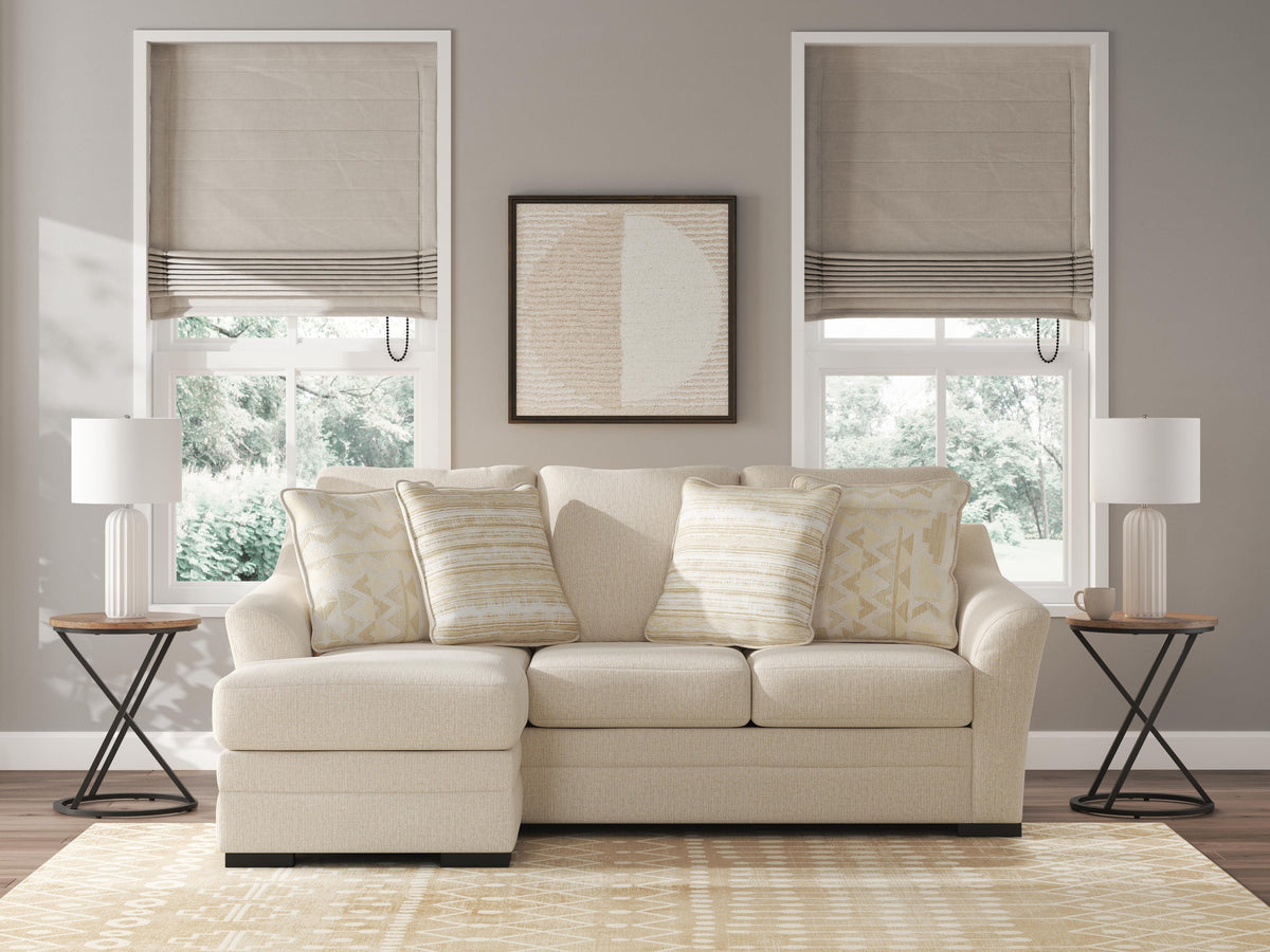 Lango Queen Sofa Chaise Sleeper Next-Gen Nuvella™ Performance Fabric Chenille