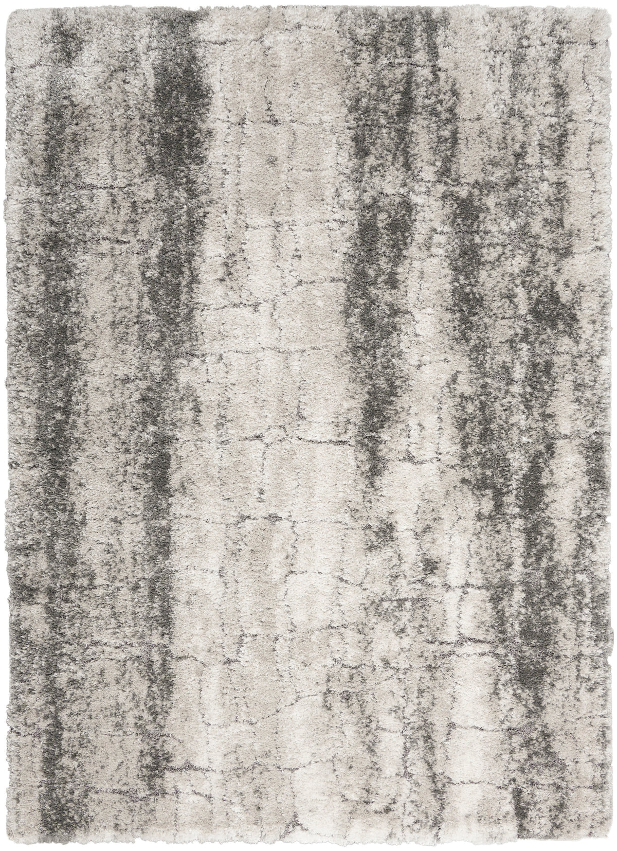 Dreamy Shag DRS01 Ivory Charcoal Rug - Rectangle