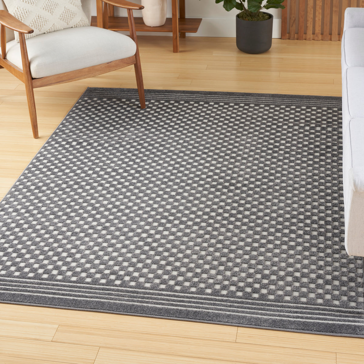 Care Free CAF02 Grey Rug - room scene