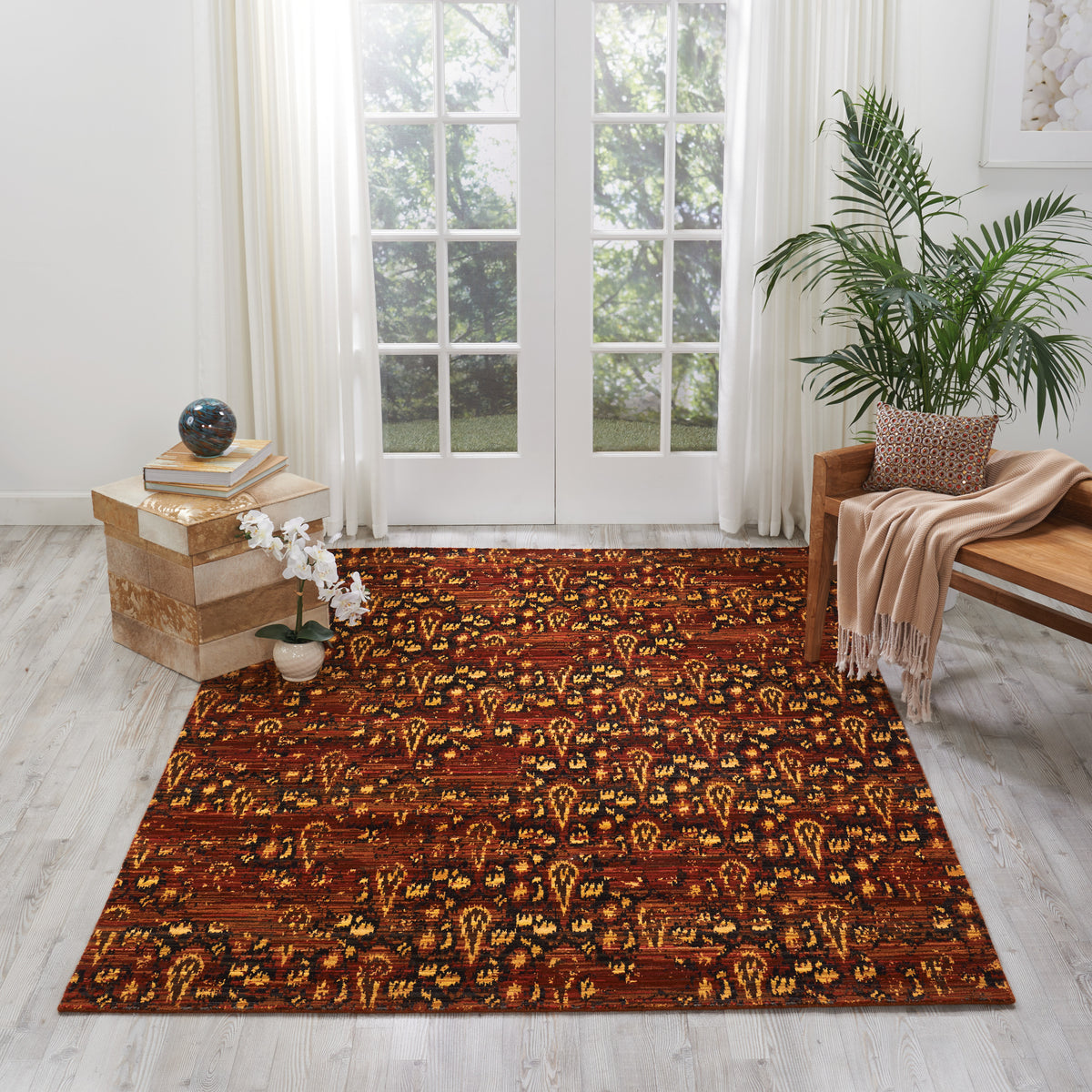 Rhapsody RH014 Flame Rug - room scene