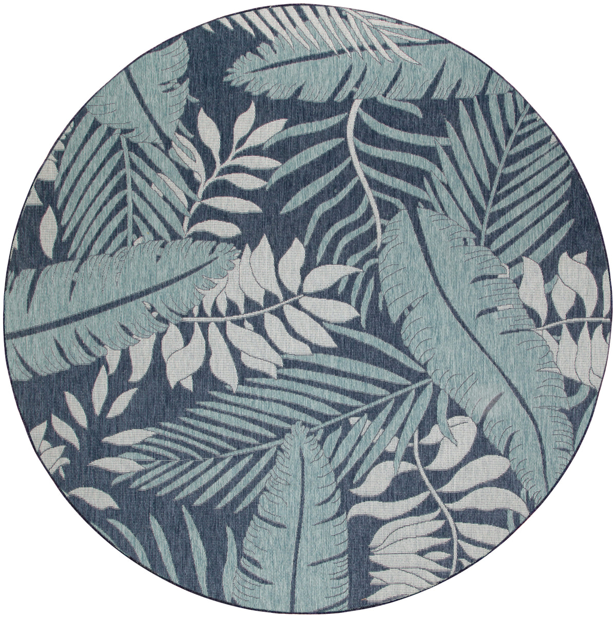 Garden Oasis GOA02 Navy Rug - Round