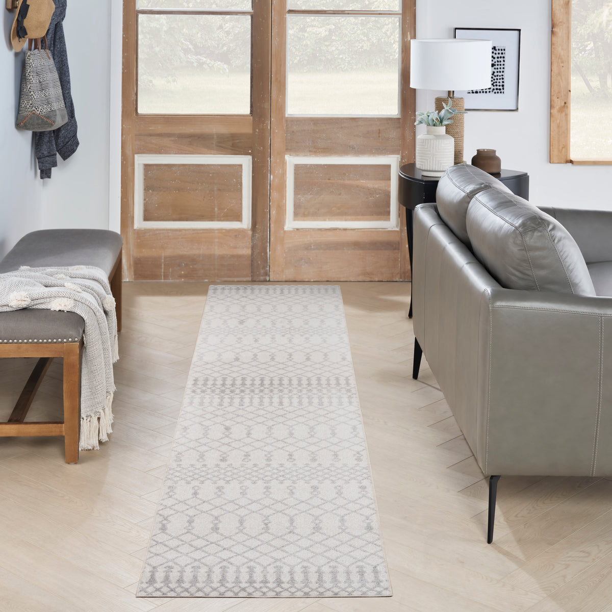 Astra Machine Washable ASW10 Ivory Rug - room scene