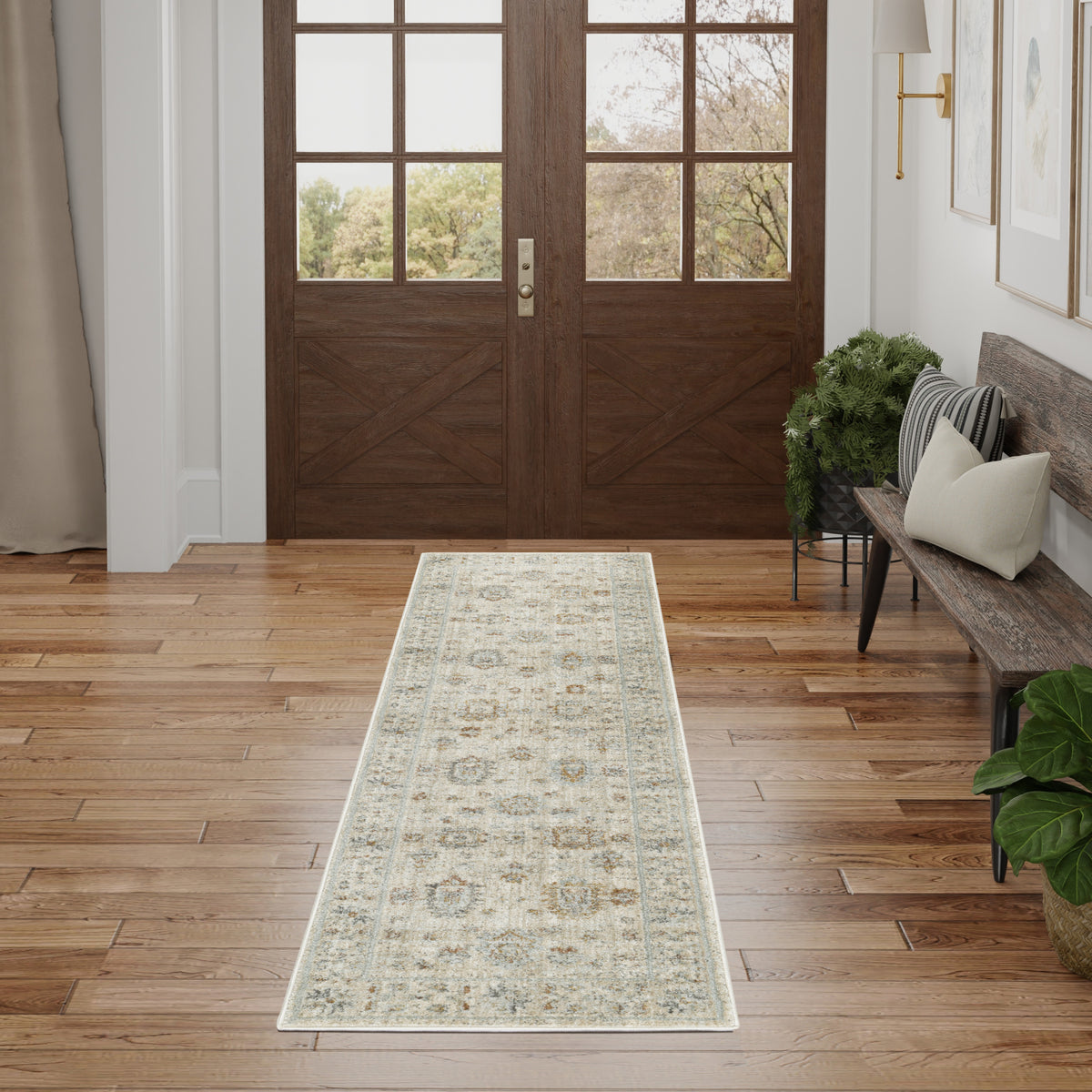 Traditional Home TRH01 Ivory Beige Rug - room scene