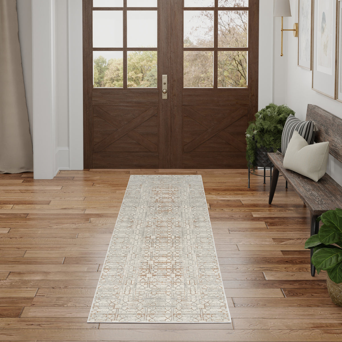 Desire DSR07 Ivory Beige Rug - room scene