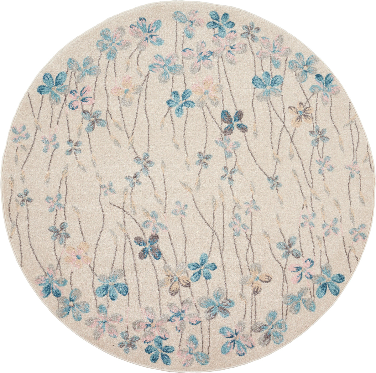 Tranquil TRA04 Ivory Rug - Round