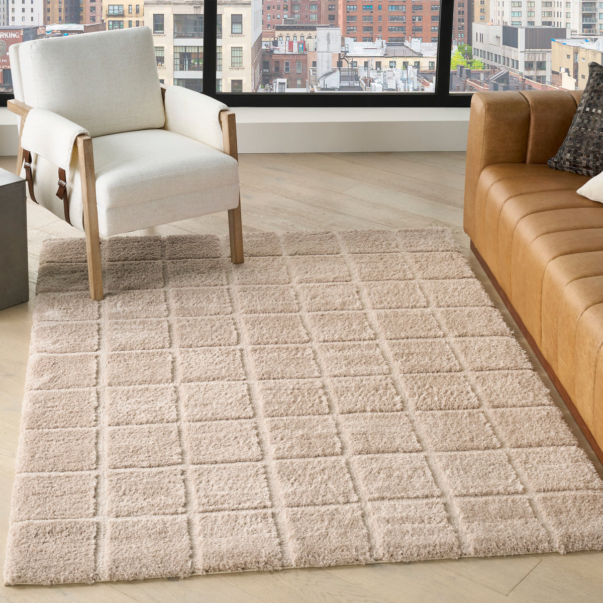 West End Ave WTE01 Beige Rug - room scene