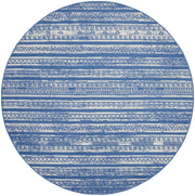 Whimsicle WHS16 Light Blue Ivory Rug - Round