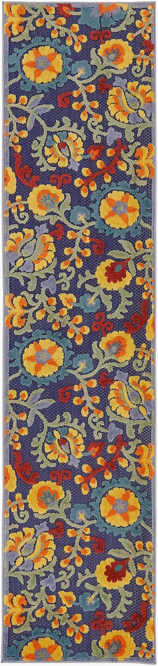 Aloha ALH17 Navy Multicolor Rug - Runner
