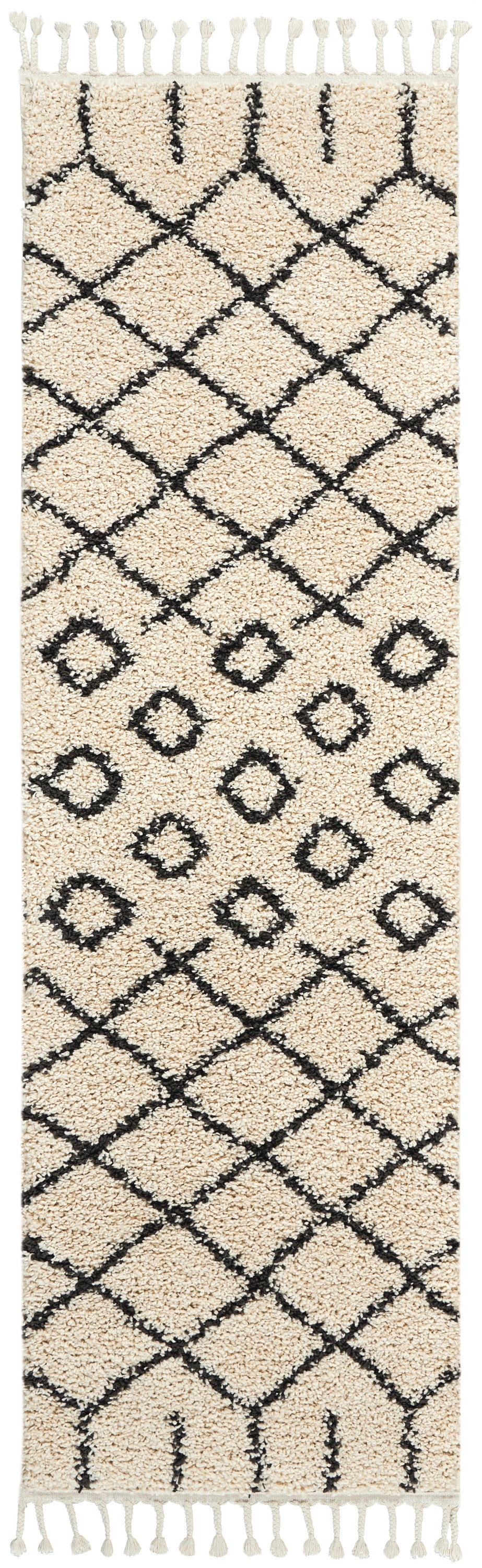 Moroccan Shag MRS01 Cream Rug - Runner