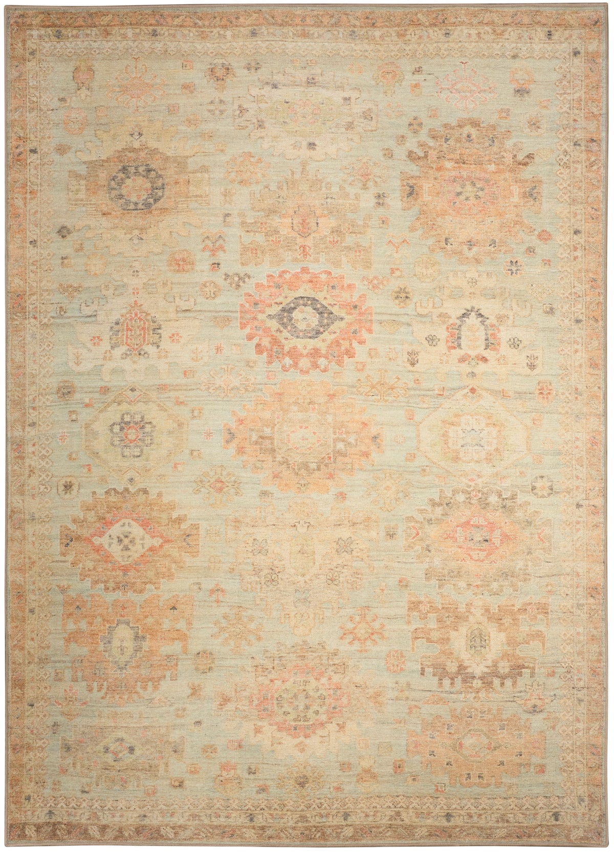 Vintage Washables VWS16 Sage Multicolor Rug - Rectangle