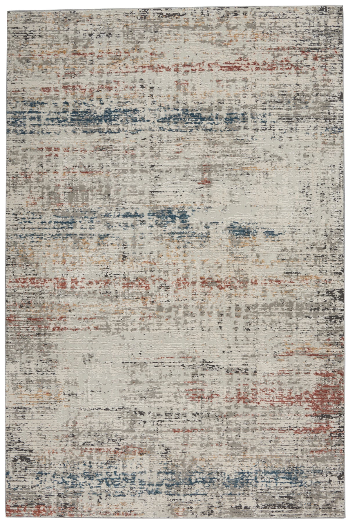Rustic Textures RUS14 Light Grey Multi Rug - Rectangle