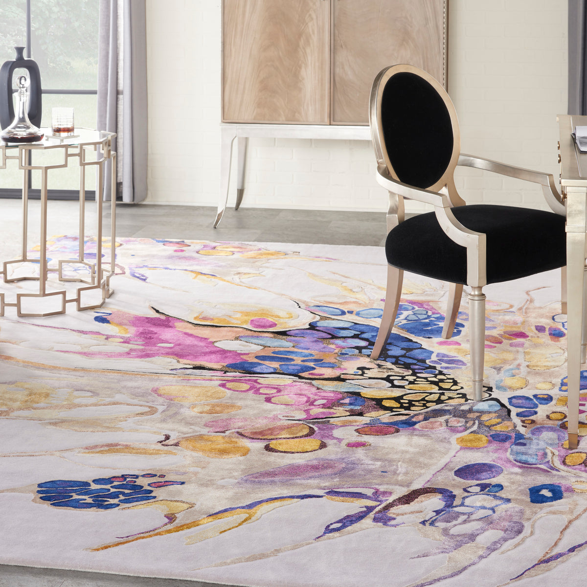 Prismatic PRS20 Grey Lilac Multi Rug - room scene