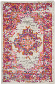 Passion PSN03 Ivory Fuchsia Rug - Rectangle