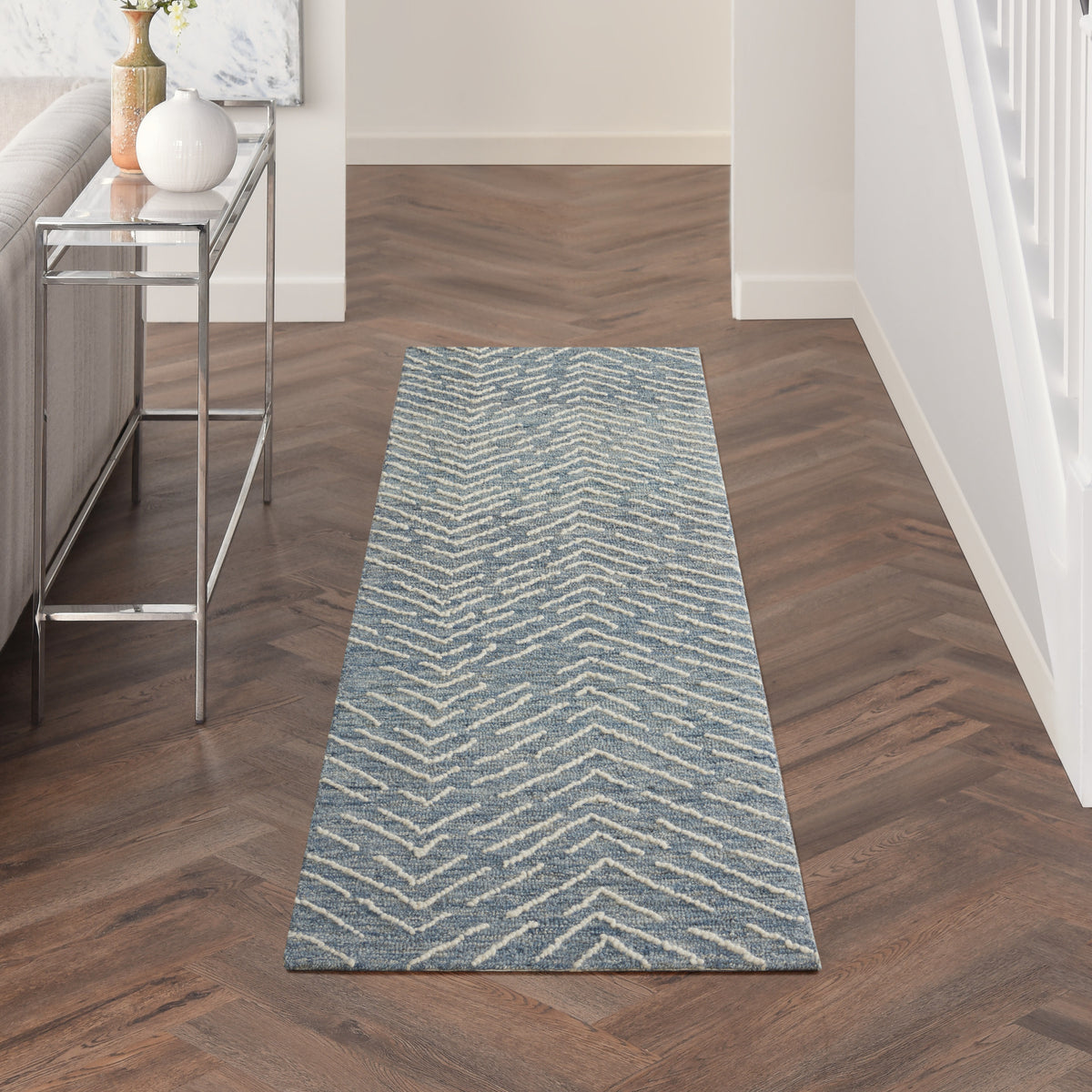 Colorado CLR02 Indigo Ivory Rug - room scene