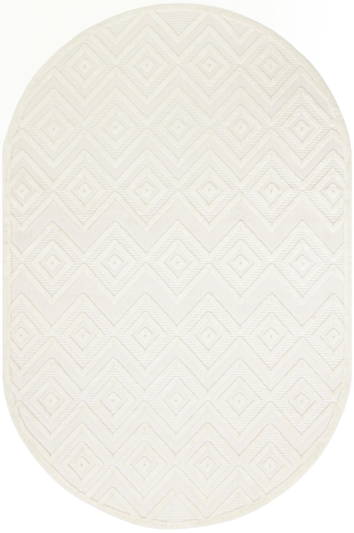 Versatile NRV01 Ivory White Rug - Oval