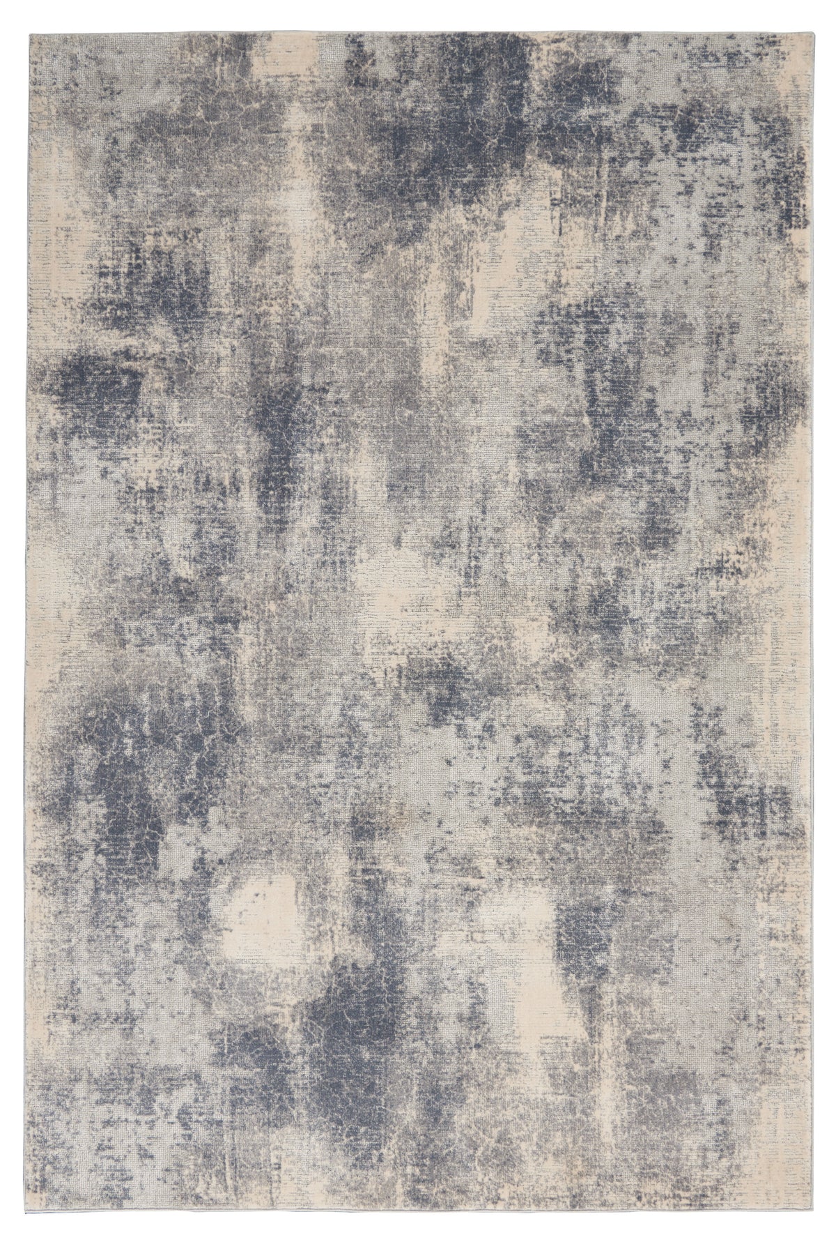Rustic Textures RUS02 Blue Ivory Rug - Rectangle