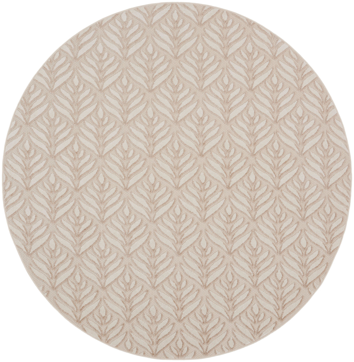 Aloha ALH35 Ivory Grey Rug - Round