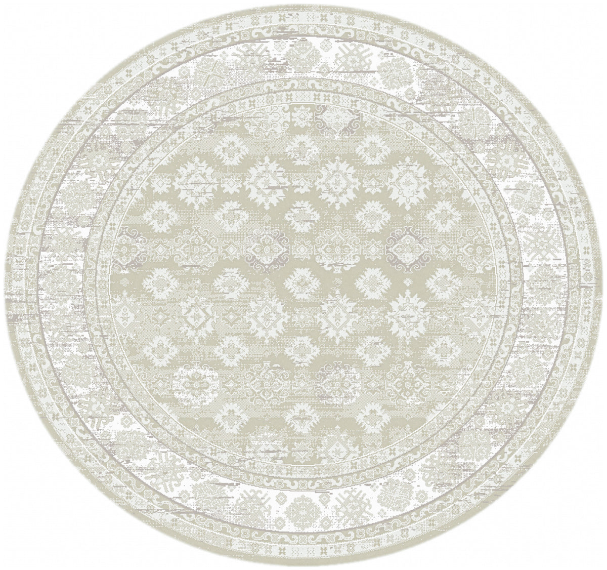 Dekor DEK02 Ivory Beige Rug - Round
