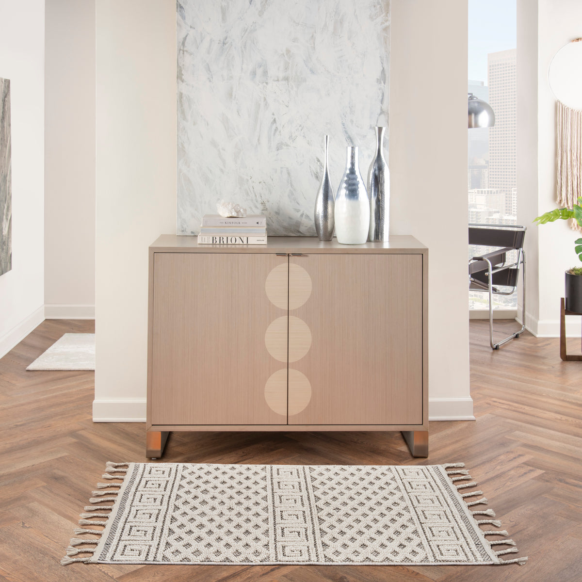 Paxton PAX05 Ivory Grey Rug - room scene