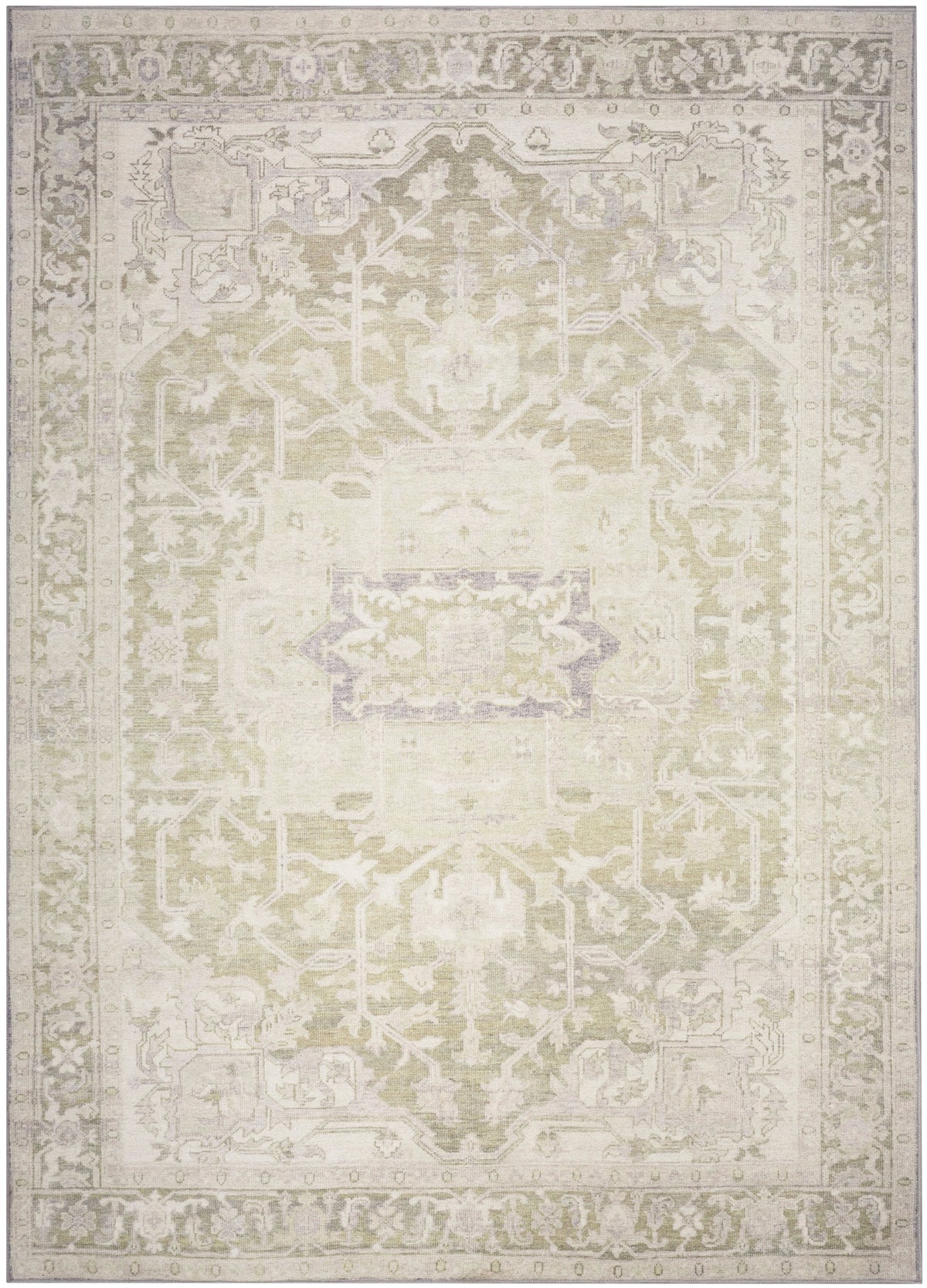 Vintage Washables VWS08 Green Rug - Rectangle