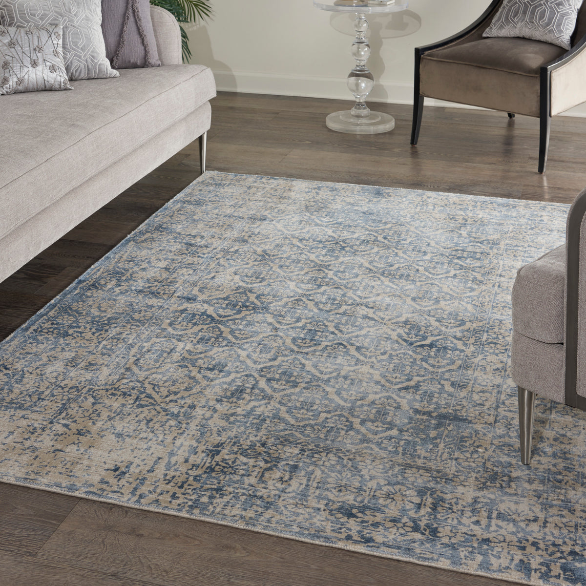 Desert Skies DSK04 Blue Rug - room scene