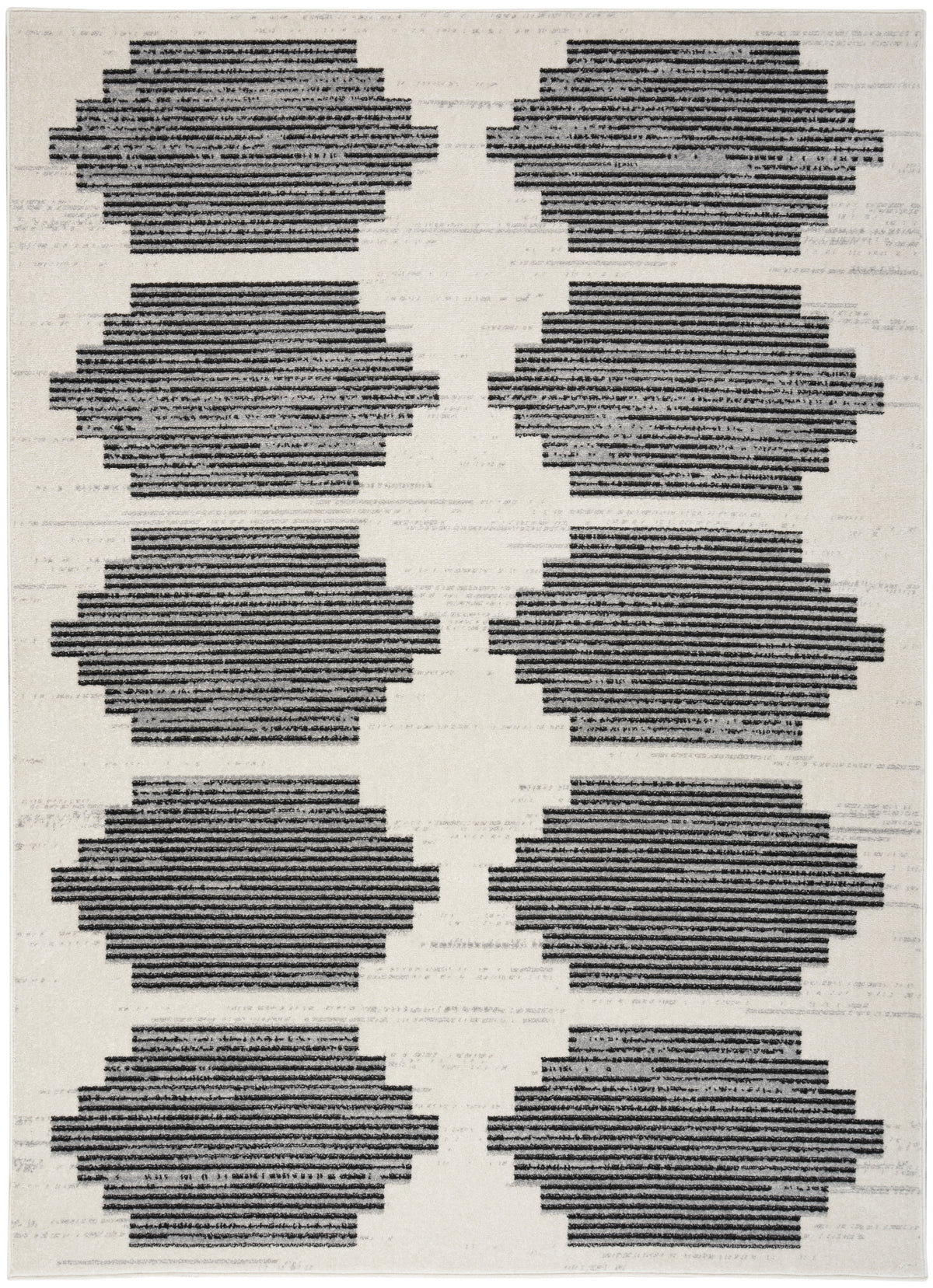 Modern Passion MDP01 Ivory Grey Rug - Rectangle