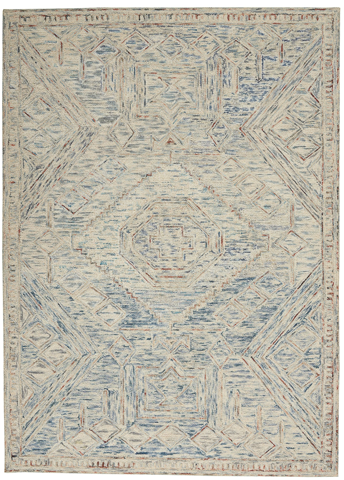 Interlock ITL02 Blue Multicolor Rug - Rectangle