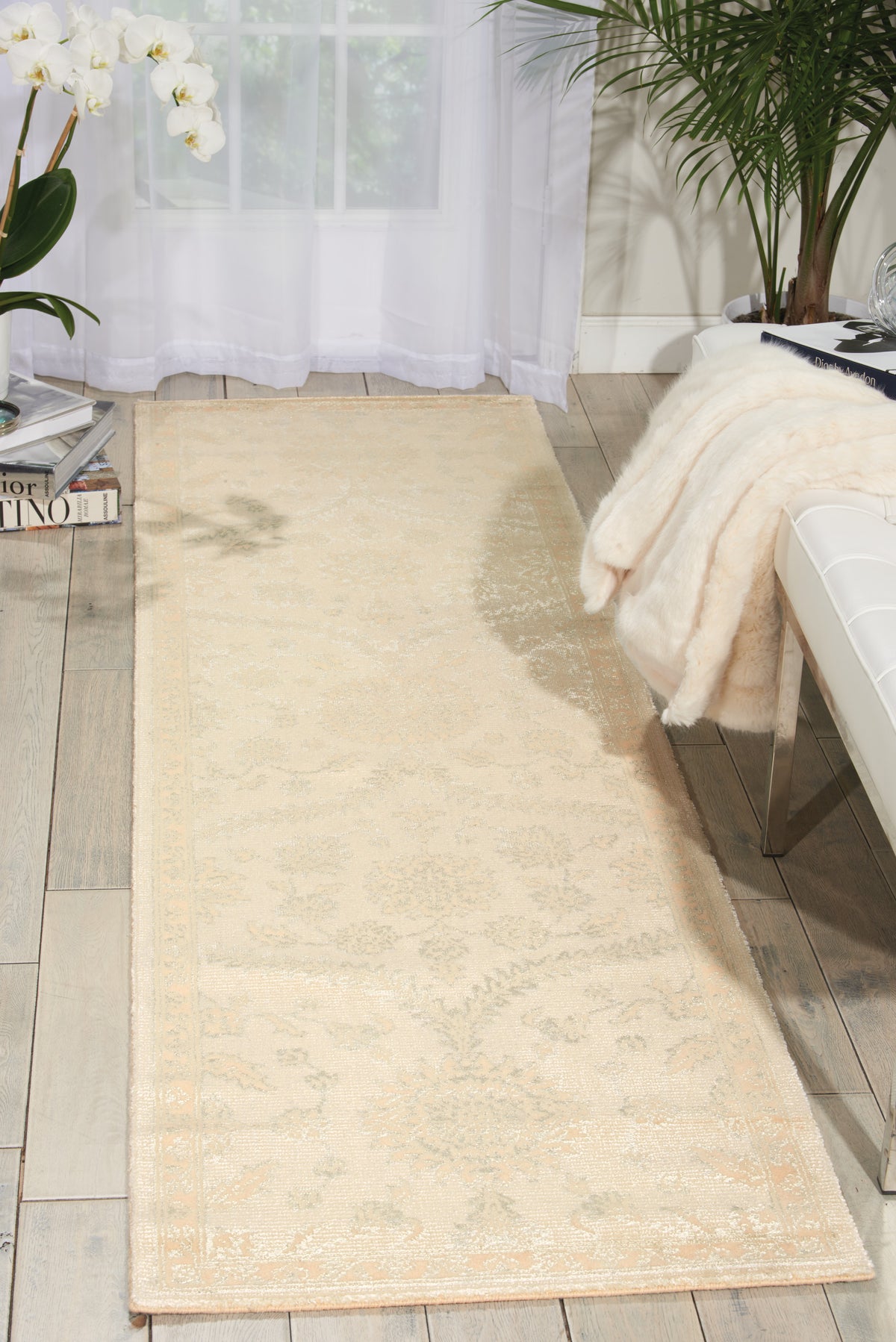 Luminance LUM04 Cream Mint Rug - room scene