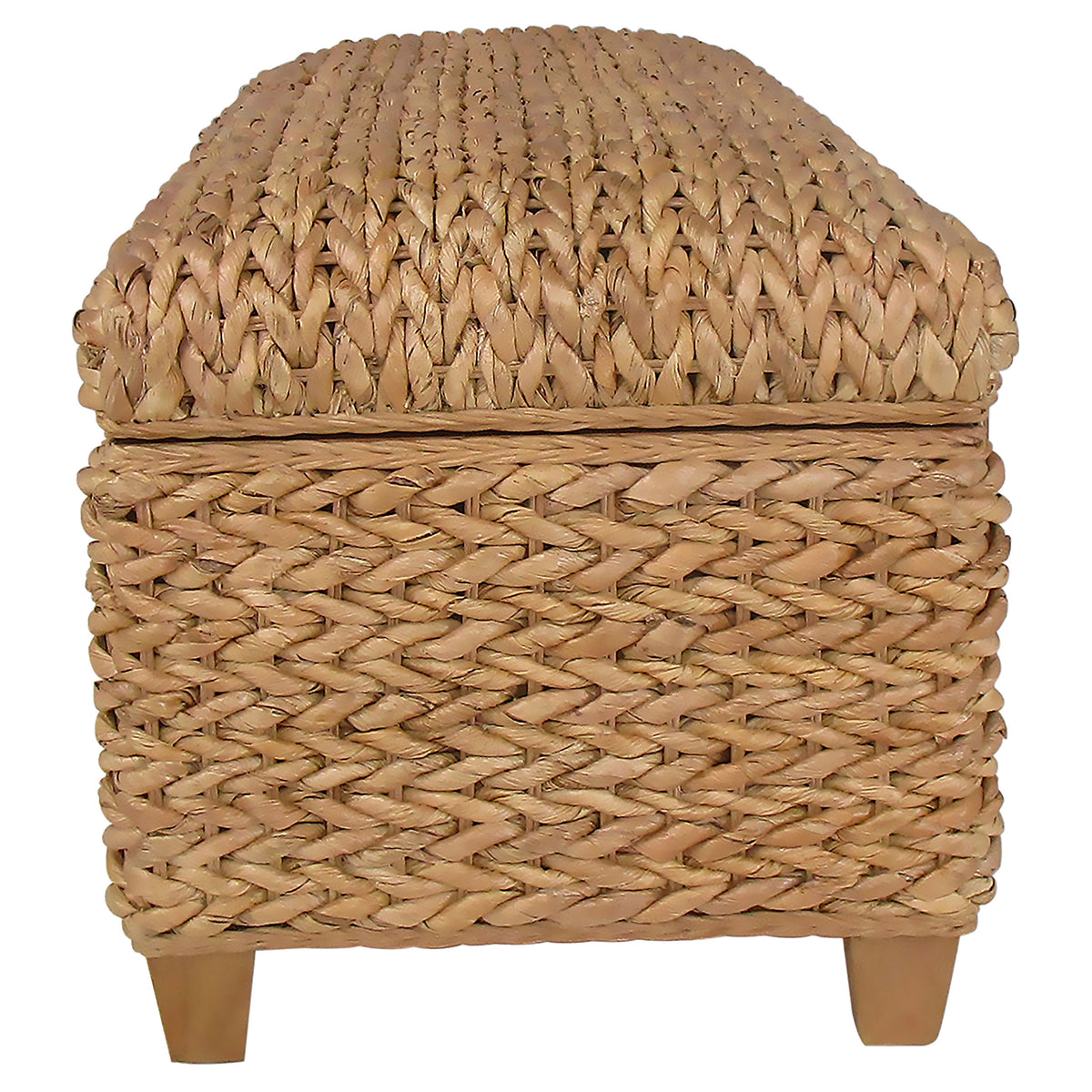 Laughton Hand-Woven Banana Leaf Storage Bench - Natural