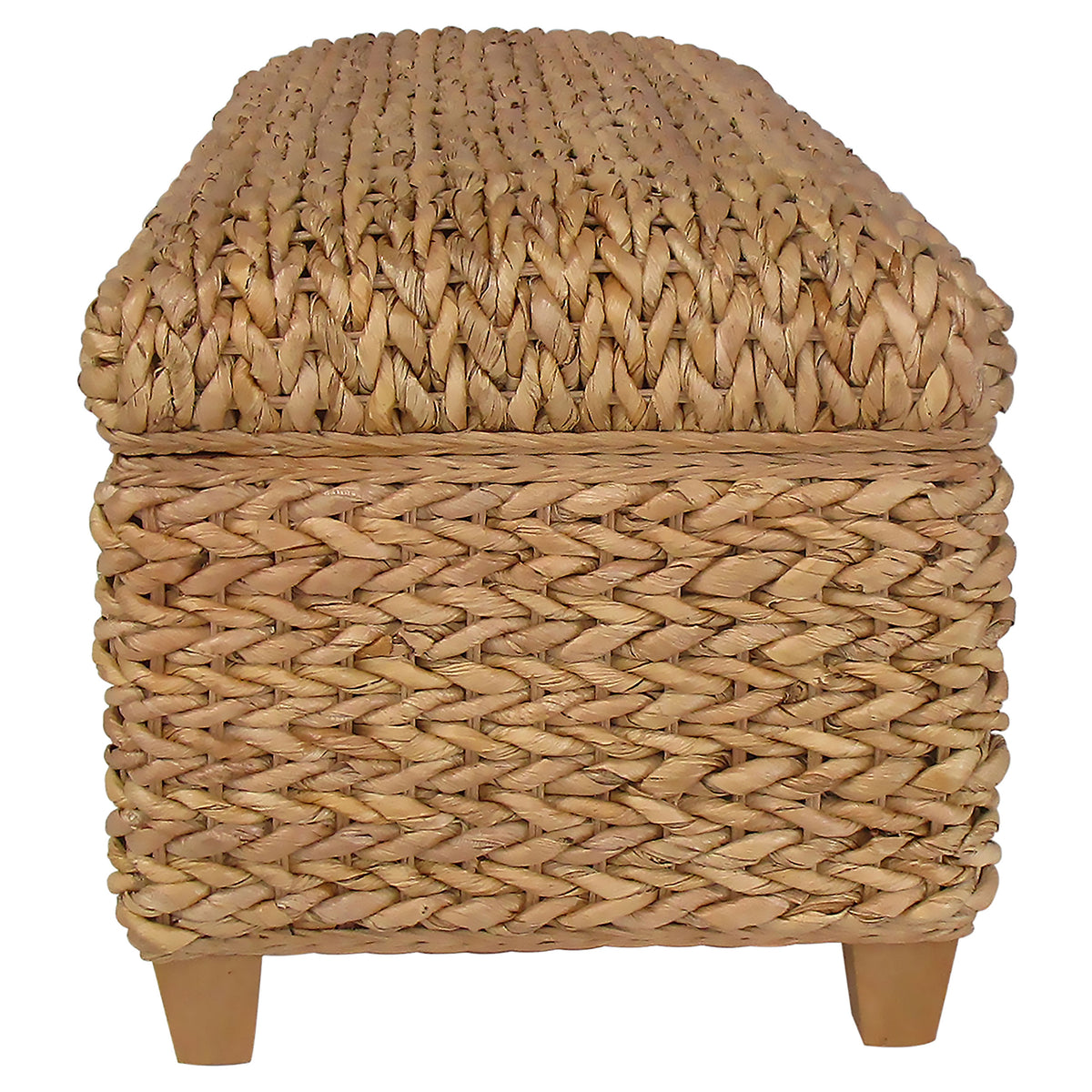 Laughton Hand-Woven Banana Leaf Storage Bench - Natural