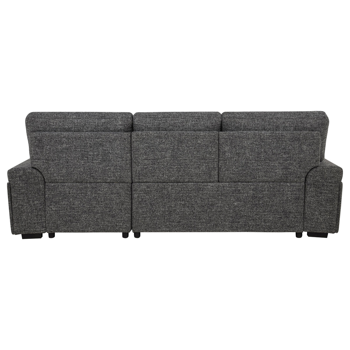 Demko Sleeper Sectional Sofa with Speaker and Storage Chaise - Granite