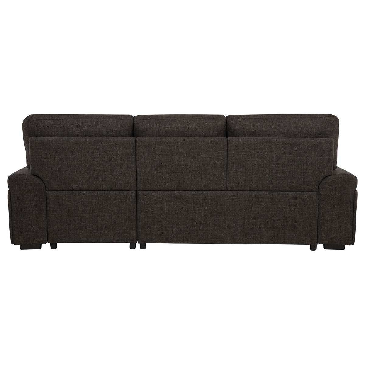 Demko Sleeper Sectional Sofa with Speaker and Storage Chaise - Brown