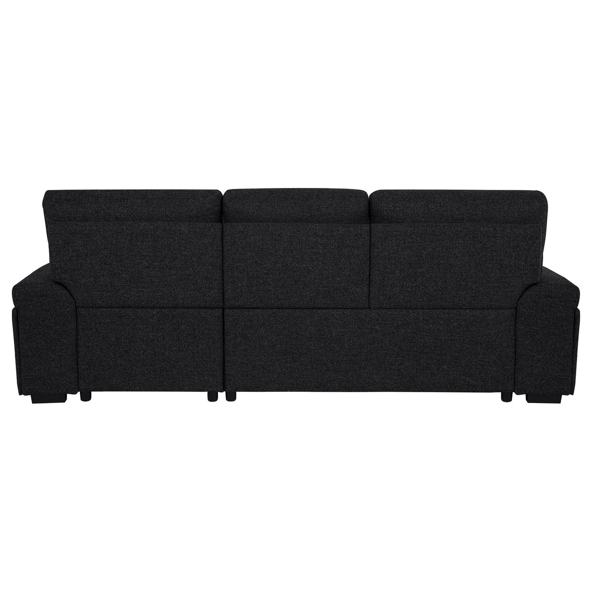 Demko Sleeper Sectional Sofa with Speaker and Storage Chaise - Black