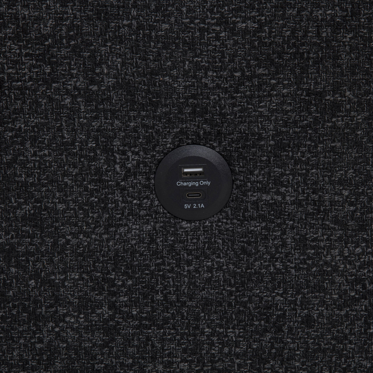 Demko Sleeper Sectional Sofa with Speaker and Storage Chaise - Black