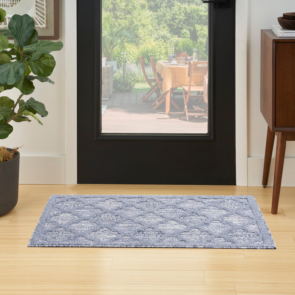 Easy Care NES01 Denim Blue Rug - room scene