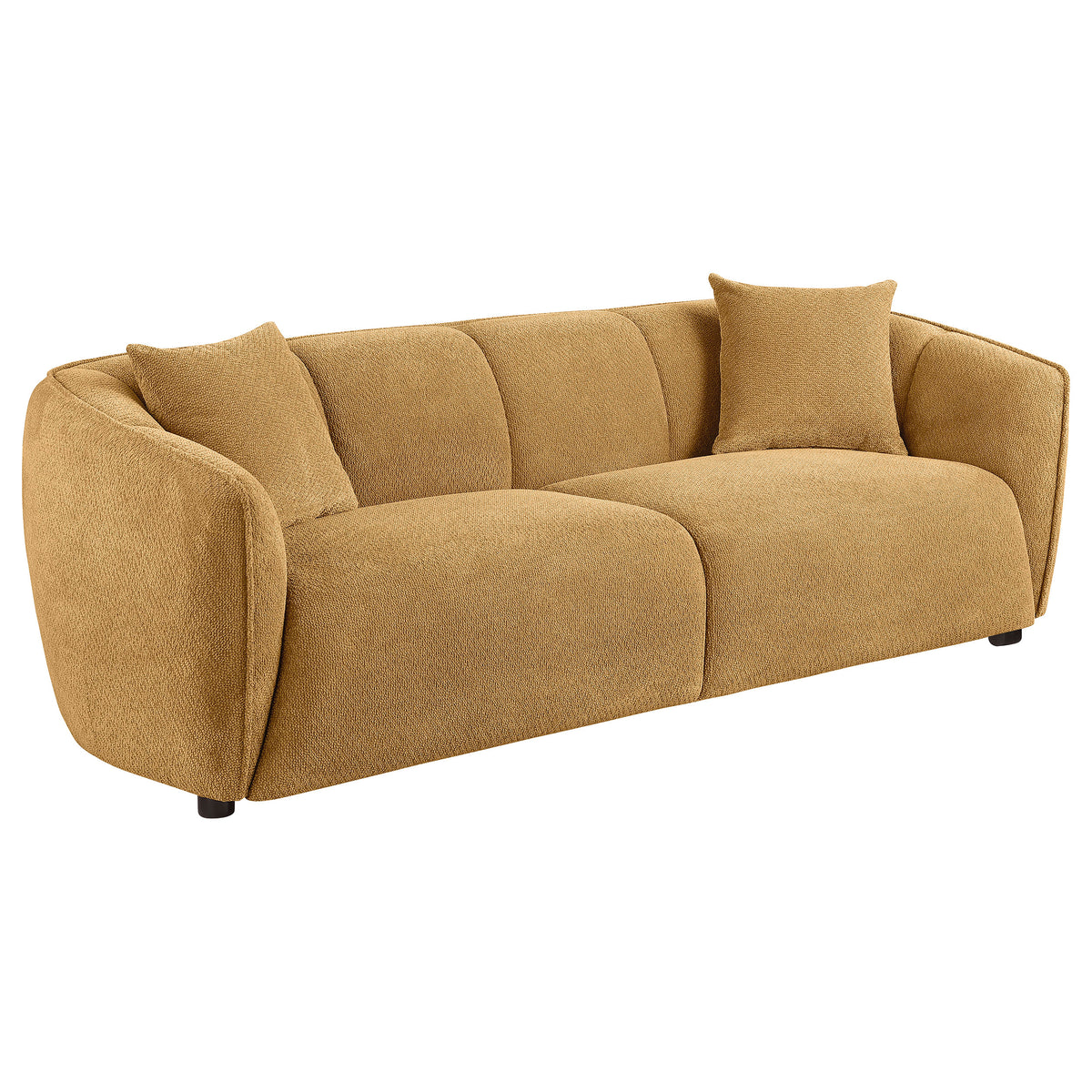 Aleisha 3-piece Fabric Upholstered Sofa Set - Mustard Yellow