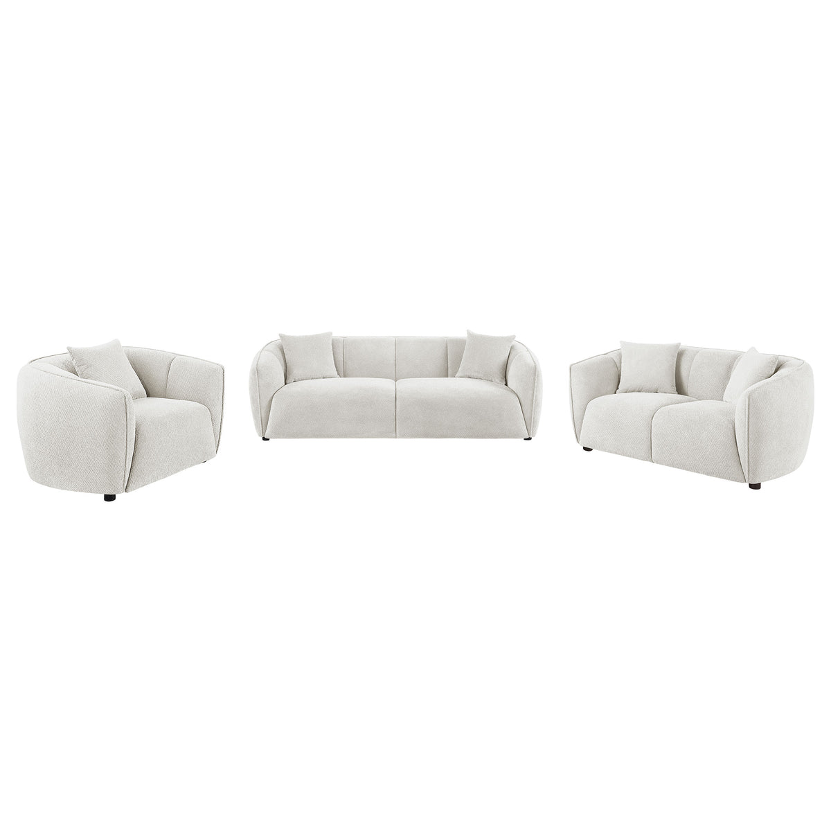 Aleisha 3-piece Fabric Upholstered Sofa Set - Sand
