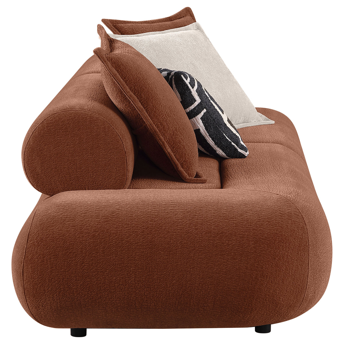 Byrne 105-inch Chenille Modular Bumper Sectional Sofa Rust