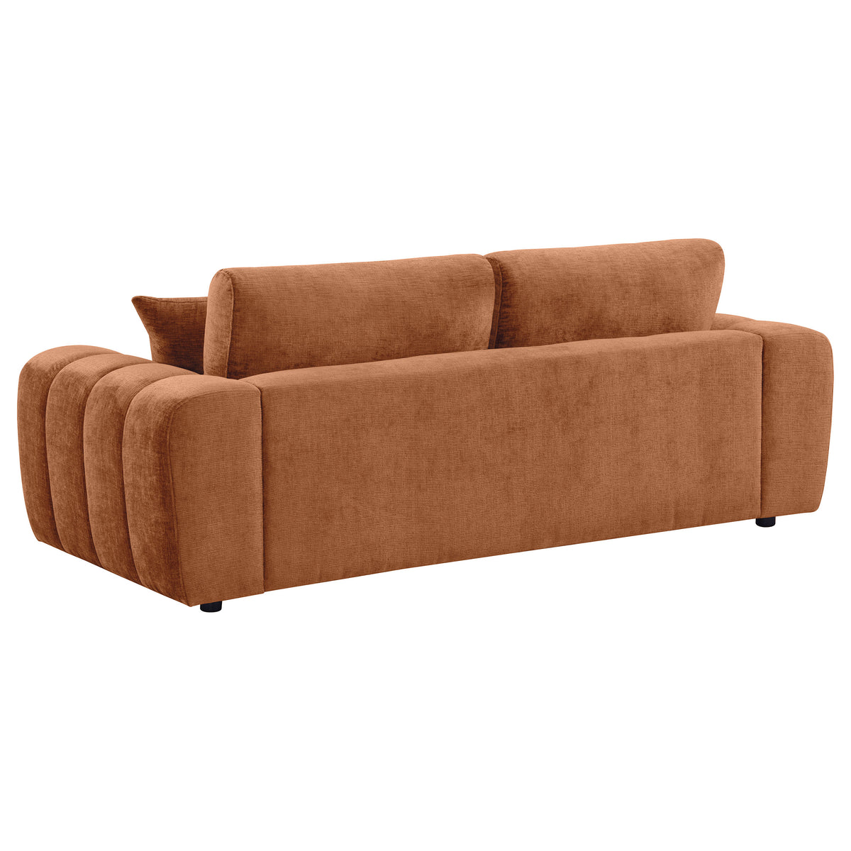 Burnett 3-piece Chenille Upholstered Sofa Set - Burnt Orange