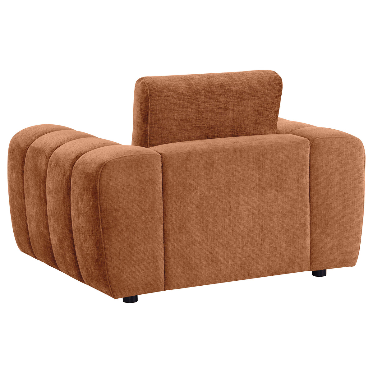 Burnett 3-piece Chenille Upholstered Sofa Set - Burnt Orange