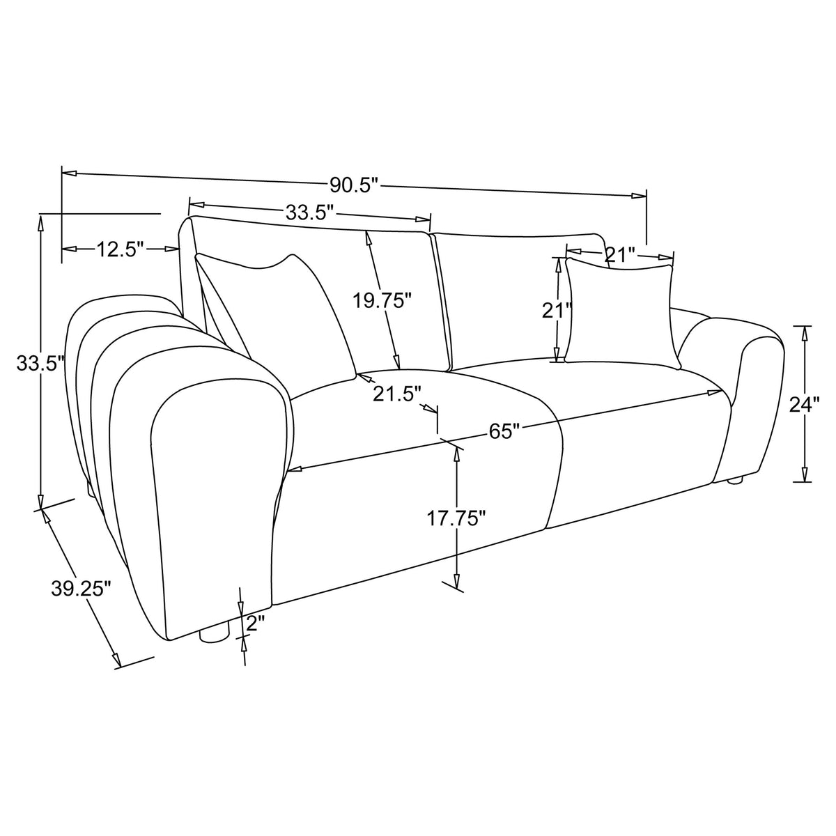 Burnett 3-piece Chenille Upholstered Sofa Set - Burnt Orange