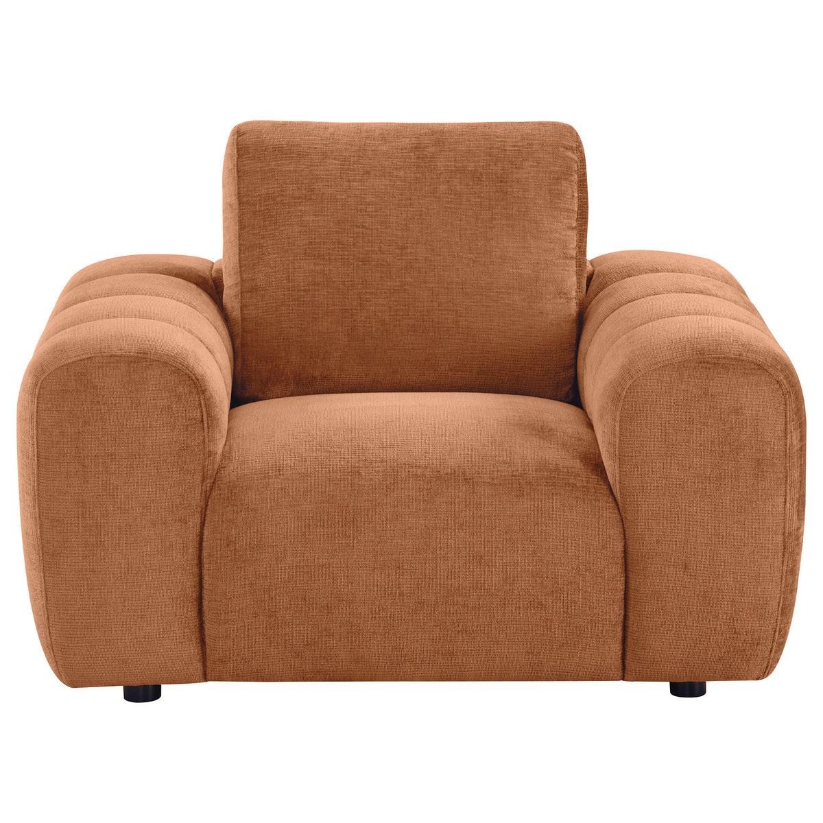 Burnett Chenille Upholstered Accent Chair - Burnt Orange